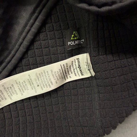 Patagonia Men's R1 Airgrid Quarter Zip Pullover Fleece Medium Grey - Picture 3 of 7